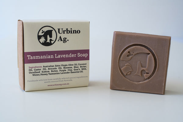 Tasmanian lavender soap hand made with natural ingredients including essential oils
